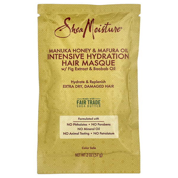 SheaMoisture, 마누카 허니 & 마푸라 오일 인텐시브 수분 트리트먼트 마스크, 57g (2 oz)
