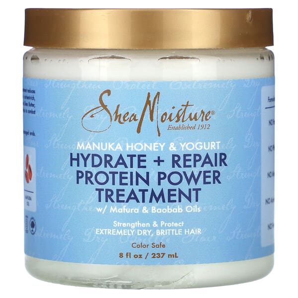 SheaMoisture, Manuka Honey & Yogurt, Hydrate + Repair Protein Power Treatment,  8 fl oz (237 ml)