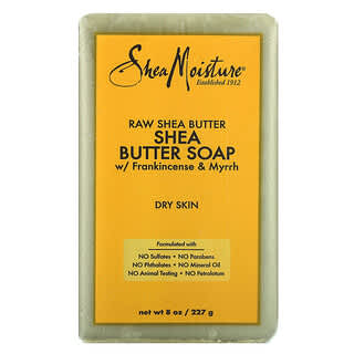 SheaMoisture, Raw Shea Butter Bar Soap w/ Frankincense & Myrrh, Seifenstück aus roher Sheabutter mit Weihrauch und Myrrhe, 227 g (8 oz.)