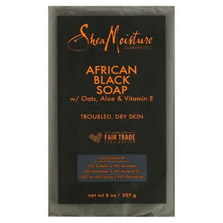 SheaMoisture, 시어버터 함유 아프리칸 블랙 고체 비누, 230g (8 oz)