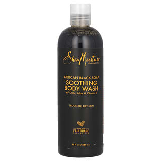 SheaMoisture‏, African Black Soap, Soothing Body Wash with Oats, Aloe & Vitamin E, 13 fl oz (384 ml)