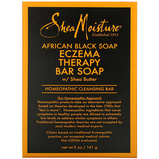 SheaMoisture, Jabón negro africano, Jabón en barra para el tratamiento del eczema con manteca de karité, 141 g (5 oz)