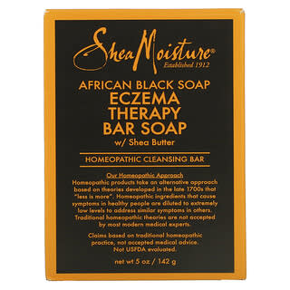SheaMoisture, Jabón negro africano, Jabón en barra para el tratamiento del eczema con manteca de karité, 141 g (5 oz)