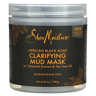 SheaMoisture, Clarifying Mud Beauty Mask, African Black Soap, 6 oz (170 g)