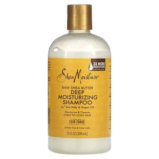SheaMoisture, 未加工乳木果油，深層保濕洗髮水，卷髮，13 液量盎司（384 毫升）