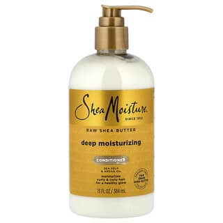 SheaMoisture, Raaka sheavoi, syväkosteuttava hoitoaine kiharille ja pörröisille hiuksille, 384 ml