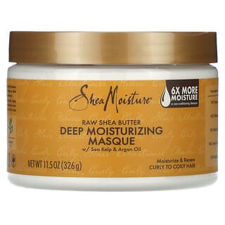 SheaMoisture, необработанное масло ши, маска для глубокого увлажнения с морскими водорослями и аргановым маслом, 326 г (11,5 унции)