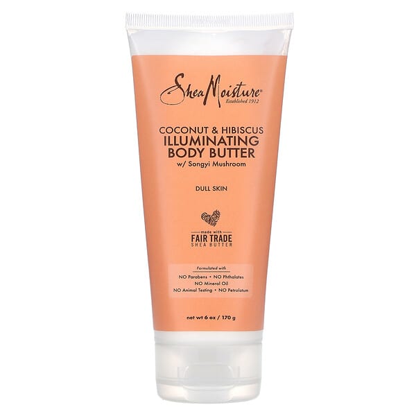 SheaMoisture, 明るい印象をサポートするボディバター、ココナッツ＆ハイビスカス、177ml（6液量オンス）