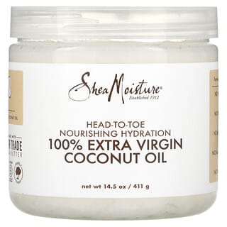 SheaMoisture, 頭から足の先までうるおいを、100％エキストラバージンココナッツオイル、444ml（15液量オンス）