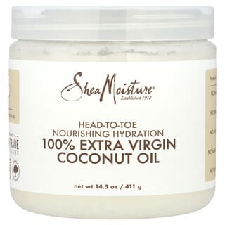 SheaMoisture, Hydratation nourrissante de la tête aux pieds, Huile de noix de coco extra vierge à 100 %, 444 ml