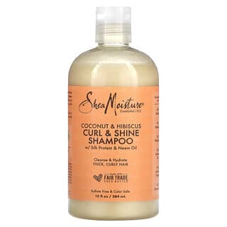 SheaMoisture, Curl & Shine Shampoo, Thick, Curly Hair, Coconut & Hibiscus, 13 fl oz (384 ml)