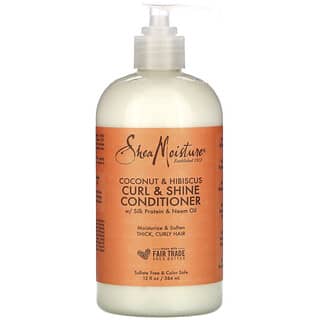 SheaMoisture, Après-shampooing Boucles et Brillance, Noix de coco et hibiscus, 384 ml