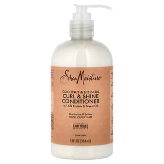 SheaMoisture, Condicionador Curl e Brilho, Coco e Hibisco, 384 ml (13 fl oz)