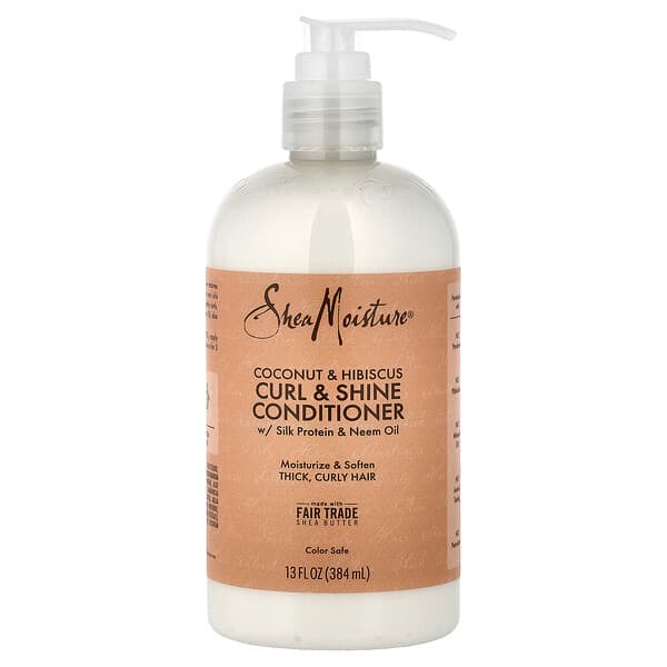 SheaMoisture, 컬 & 샤인 컨디셔너, 코코넛 & 히비스커스, 384ml(13fl oz)