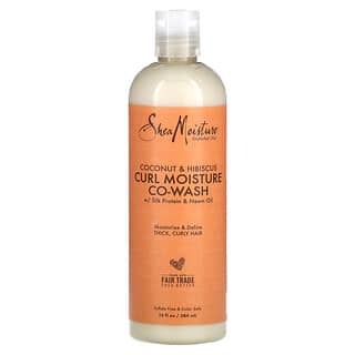SheaMoisture, 卷髮水潤護理洗髮水，椰子和木槿，12 液量盎司（354 毫升）