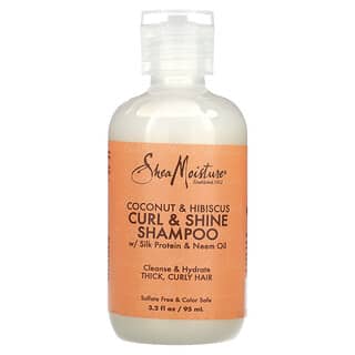 SheaMoisture, Curl & Shine Shampoo, для густых вьющихся волос, кокос и гибискус, 95 мл (3,2 жидк. Унции)