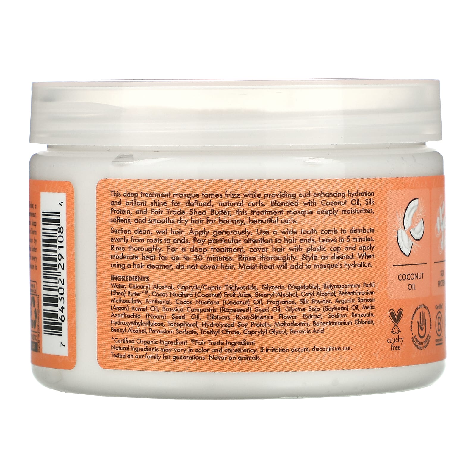 SheaMoisture, Curl & Shine Hair Masque with Silk Protein & Neem Oil ...