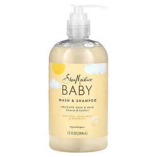 SheaMoisture‏, סבון ושמפו לתינוקות, עם שרף לבונה ומור, 384 מ"ל (13 אונקיות נוזליות)