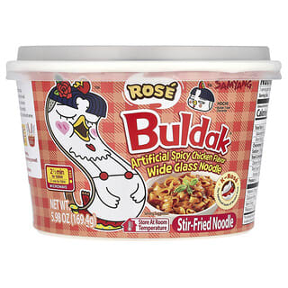 Buldak®, Stir-Fried Noodle, Spicy Chicken, Rose, 5.98 oz (169.4 g)