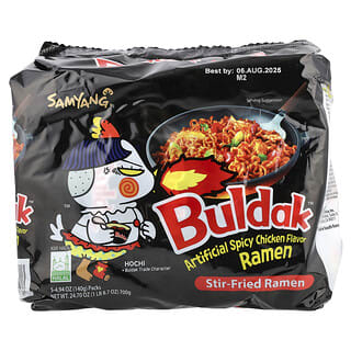 Buldak™, angebratene Ramen, würziges Hühnchen, 5 Packungen, je 140 g (4,94 oz.).