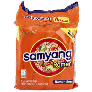 Samyang, 拉面湯，4 包，每包 4.23 盎司（120 克）