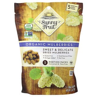 Sunny Fruit, Биосушени черници, опаковки от 5 порции, 30 g (1,06 oz) всяка