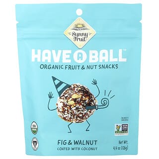 Sunny Fruit, have A Ball™, органические снеки с фруктами и орехами, инжир и грецкий орех, 126 г (4,4 унции)