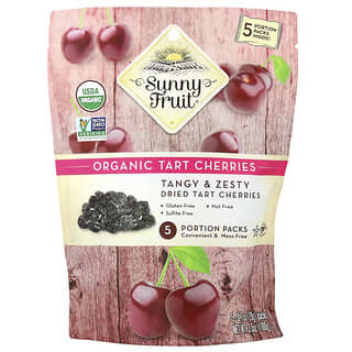 Sunny Fruit, 유기농 건조 타트 체리, 5회분 팩, 각 20g(0.7oz)