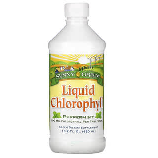 Sunny Green, Liquid Chlorophyll, Peppermint, flüssiges Chlorophyll, Pfefferminze, 100 mg, 480 ml (16,2 fl. oz.)
