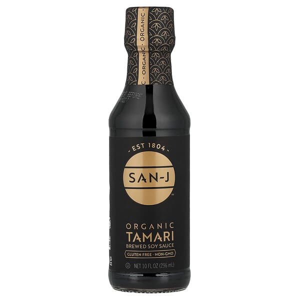 San-J, 유기농 타마리 양조간장, 296ml(10fl oz)