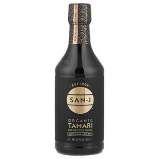 San-J, органический тамари, заваренный соевый соус, 592 мл (20 жидк. унций)