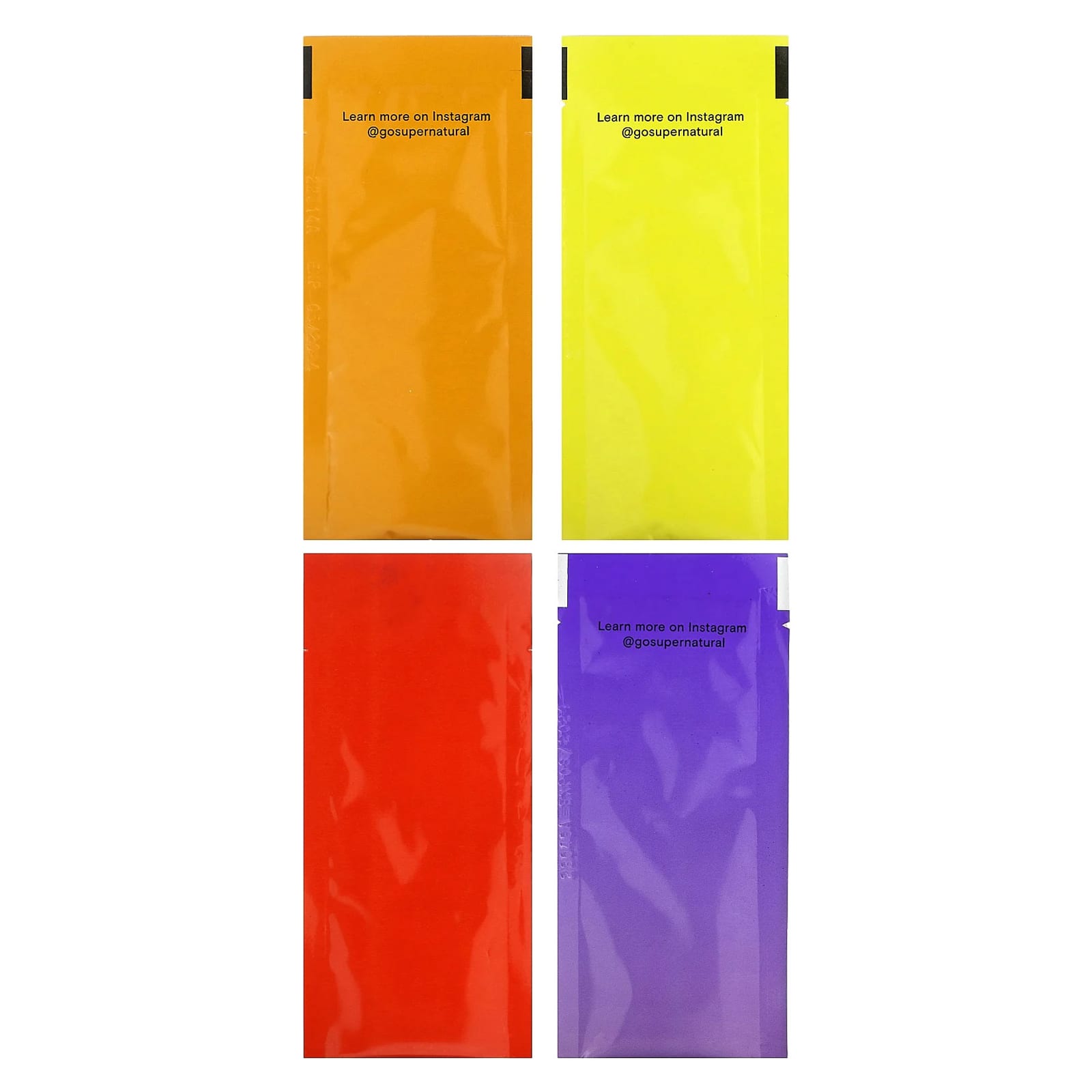 Supernatural Kitchen, 100% Plant-Based Food Colors, 4 Packets, 0.28 oz ...