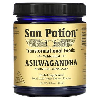 Sun Potion, Poudre d'ashwagandha, Récolté à l'état sauvage, 111 g