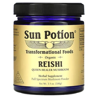Sun Potion, Reishi orgánico en polvo, 100 g (3,5 oz)