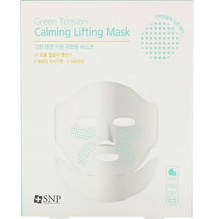 SNP, Green Tension Calming Lifting Beauty Mask, 5 Sets