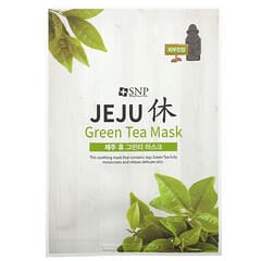 SNP, Mascarilla de belleza con té verde de Jeju, 10 hojas, 22 ml (0,74 oz. Líq.) Cada una