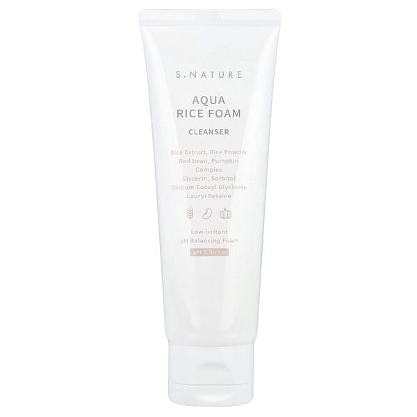 S.NATURE, 아쿠아 쌀 폼 클렌저, 80ml(2.7fl oz)