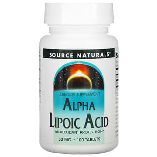 Source Naturals, Acide alpha-lipoïque, 50 mg, 100 Comprimés