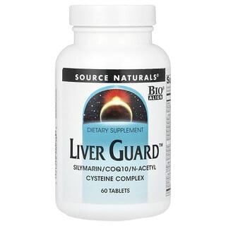 سورس ناتورالز‏, Liver Guard ™ ، سيليمارين ، الإنزيم المساعد Q10 ، مركب ن-أسيتيل سيستين ، 60 قرصًا