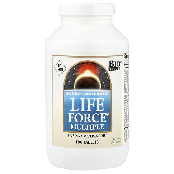 Life Force® Multiple, No Iron, 180 Tablets