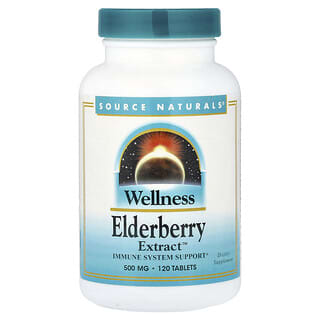 Source Naturals, Bienestar, Extracto de saúco, 120 comprimidos