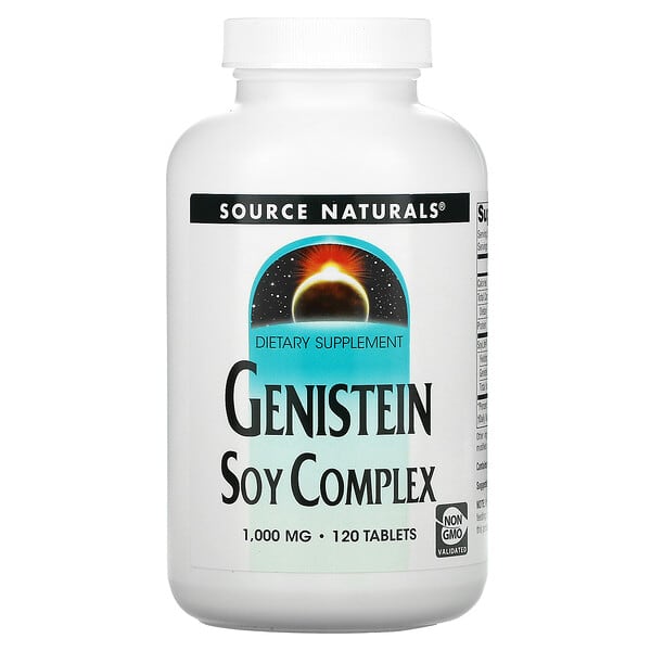 Source Naturals, Genisteína, complejo de soya, 1,000 mg, 120 tabletas