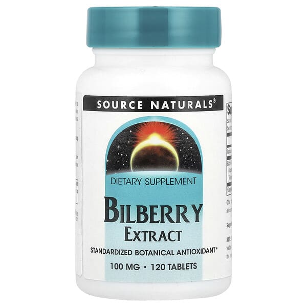 Bilberry Extract, 100 mg, 120 Tablets