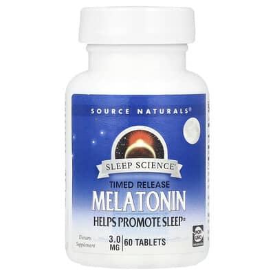 Source Naturals, Extended-Release Melatonin, 3 mg, 60 Tablets