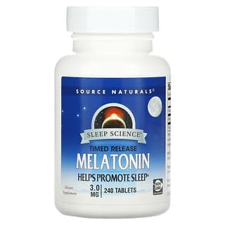 Source Naturals, Sleep Science, Melatonin, Timed Release, 3 mg, 240 Tablets