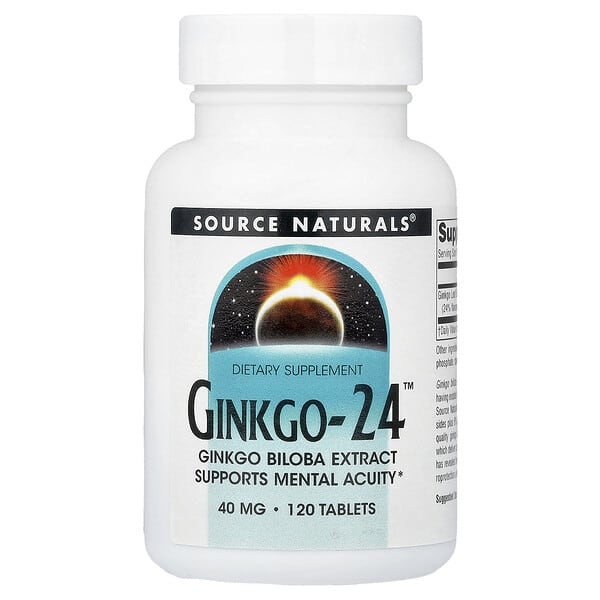 Source Naturals, Ginkgo-24™, 40mg, 120정