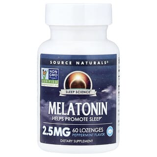 Source Naturals, Sleep Science®, Melatonin, Pepparmynta, 60 sugtabletter