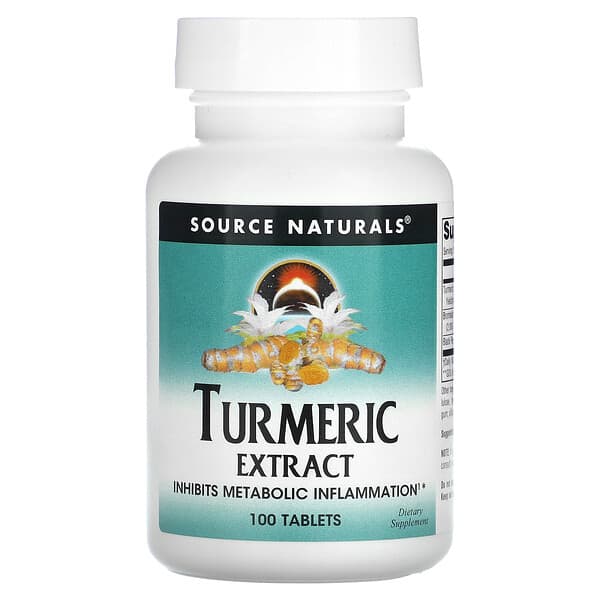 Source Naturals, Turmeric Extract, Kurkumaextrakt, 100 Tabletten