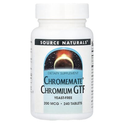 Source Naturals, Chromemate® Chromium GTF, 200 mcg, 240 Tablets