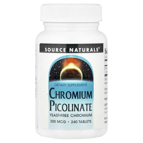 Source Naturals Chromium Picolinate, 200 mcg, 240 Tablets